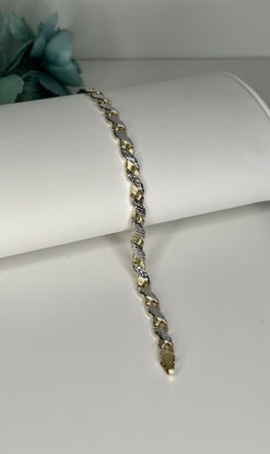 Image de Bracelet de Fantaisie 7 1/2" en or jaune et blanc