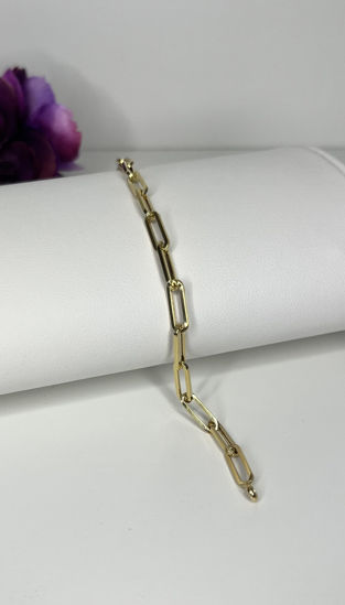 Image sur Bracelet Paperclip 7 1/2" en or jaune