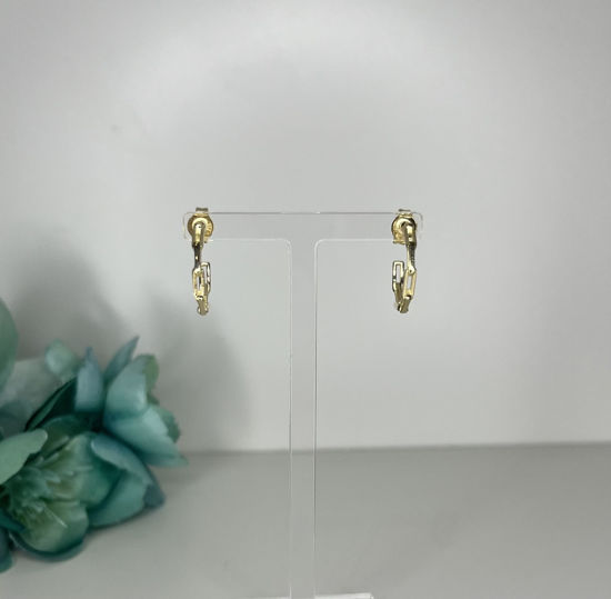 Image sur Boucles d'oreilles en or jaune avec motif paperclip