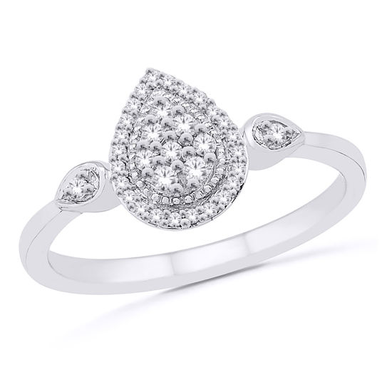 Image sur Bague en or blanc avec diamants