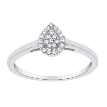 Image de Bague en or blanc avec diamants