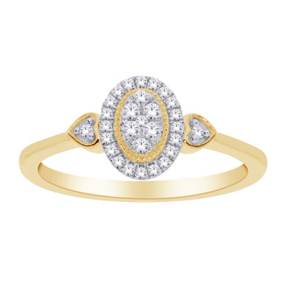 Image de Bague en or jaune et blanc avec diamants