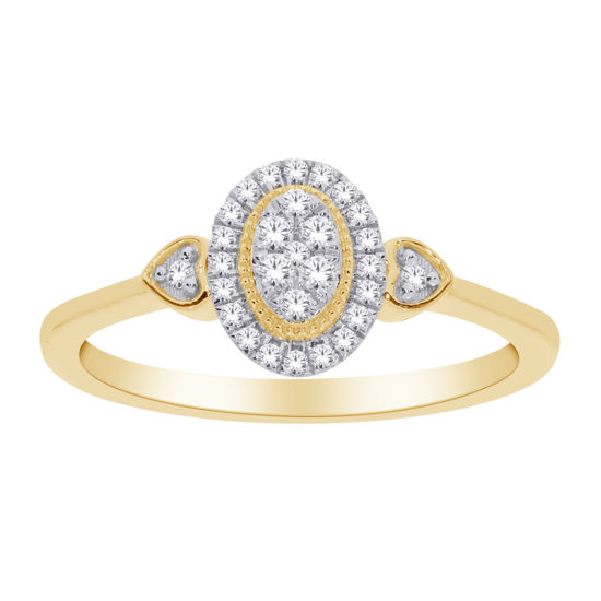 Image sur Bague en or jaune et blanc avec diamants