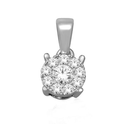 Image de Collier en or blanc 10KT avec diamants