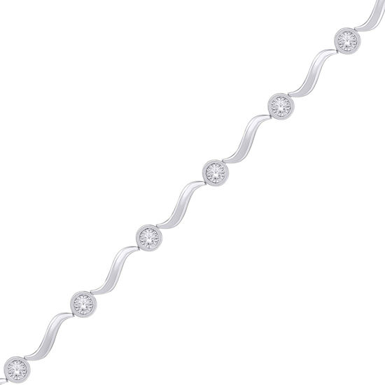Image sur Bracelet en or blanc 10KT avec diamants