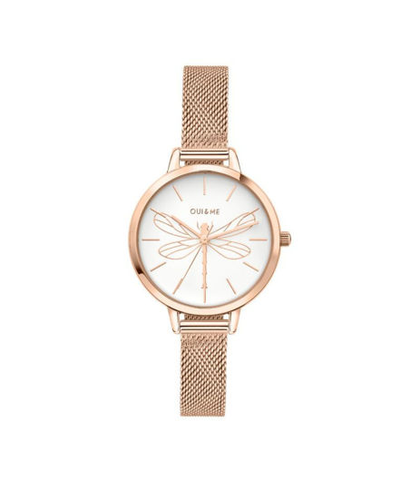 Image sur Montre or rose avec libellule de la Collection Oui & Me