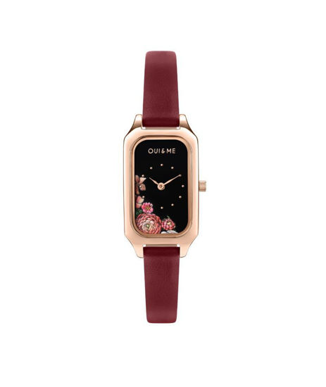 Image sur Montre rouge avec fleurs de la Collection Oui & Me