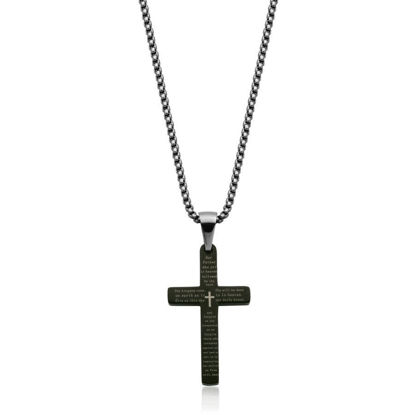 Image de Collier croix en acier inoxydable T3XB680422 de la Collection Steelx