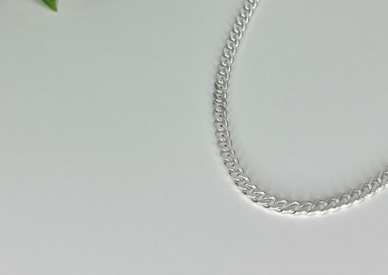 Image sur Chaîne de cheville gourmette 9 1/2" en argent 925