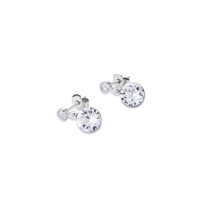 Image de Boucles d'oreilles cristal Swarovski en laiton rhodié de la Collection Cœur de lion