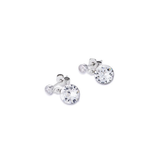 Image sur Boucles d'oreilles cristal Swarovski en laiton rhodié de la Collection Cœur de lion