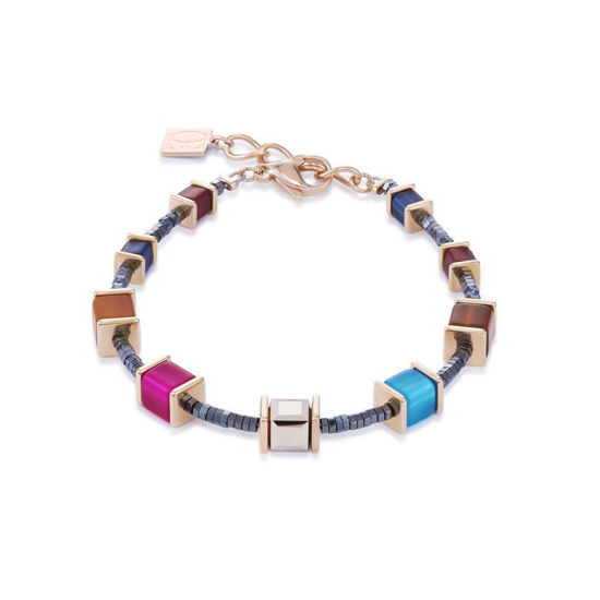 Image sur Bracelet orange, rose et bleu de la Collection Cœur de lion