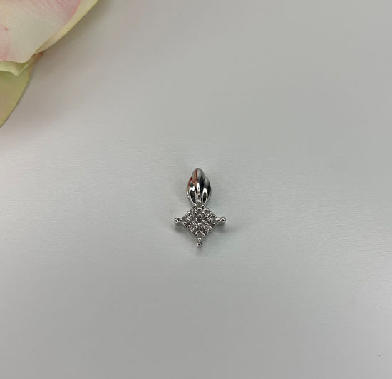 Image sur Pendentif en or blanc avec diamants