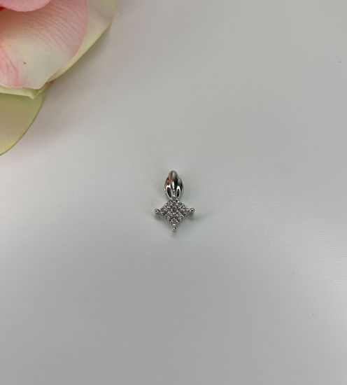 Image sur Pendentif en or blanc avec diamants