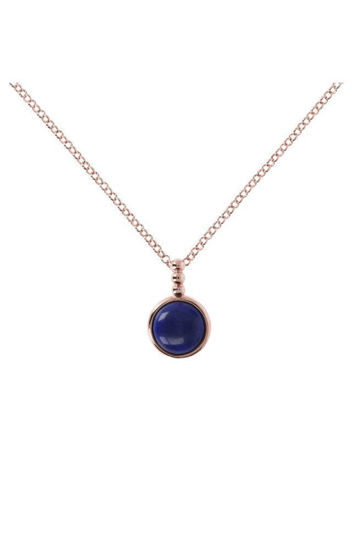 Image sur Collier en bronze recouvert d'or rose avec Lapis-lazuli