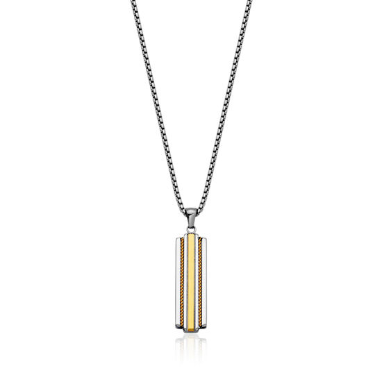 Image sur Collier en acier inoxydable 2 tons T3XG770122 de la Collection Steelx