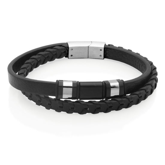 Image sur Bracelet en cuir et acier inoxydable T1XF730185 de la Collection Steelx