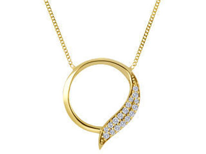 Image de Collier en or jaune avec diamants