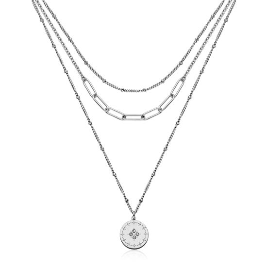 Image sur Collier 3 rangs en acier inoxydable T0XG700116 de la Collection Steelx