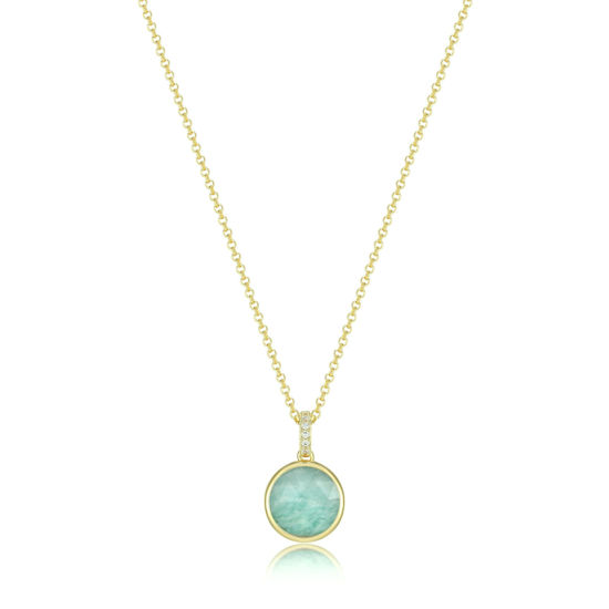Image sur Collier 30AA4B951C en argent 925 recouvert d'or de la Collection Reign