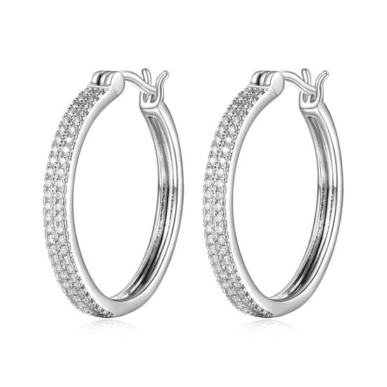 Image sur Boucles d'oreilles R2AQJH970J en argent 925 de la Collection Reign