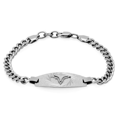 Image de Bracelet médical Gourmette 8 1/4" à 9" en acier inoxydable - T1XG390182