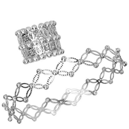 Image de Bracelet rigide ajustable en or blanc 10KT