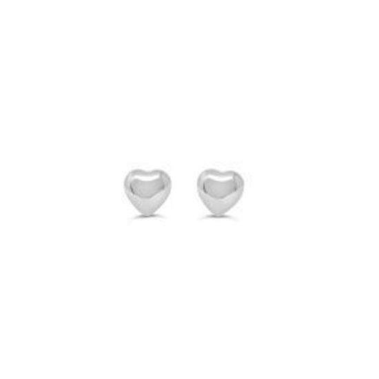 Image sur Boucles d'oreilles en or blanc 10KT cœurs