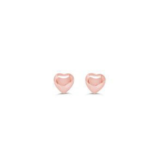 Image sur Boucles d'oreilles en or rose cœurs