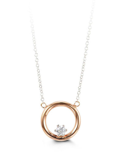 Image sur Collier en or blanc et rose 10KT