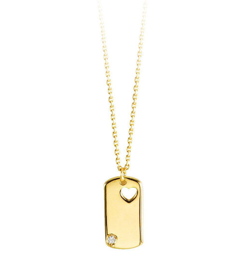 Image sur Collier en or jaune 10KT avec un zircon cubique