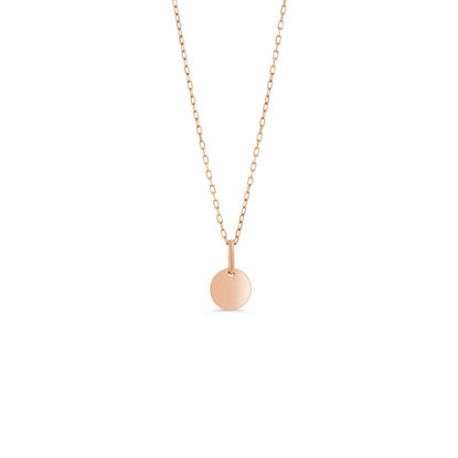 Image de Collier avec petit médaillon en or rose 10KT