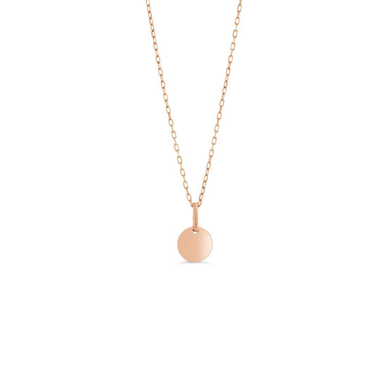 Image sur Collier avec petit médaillon en or rose 10KT