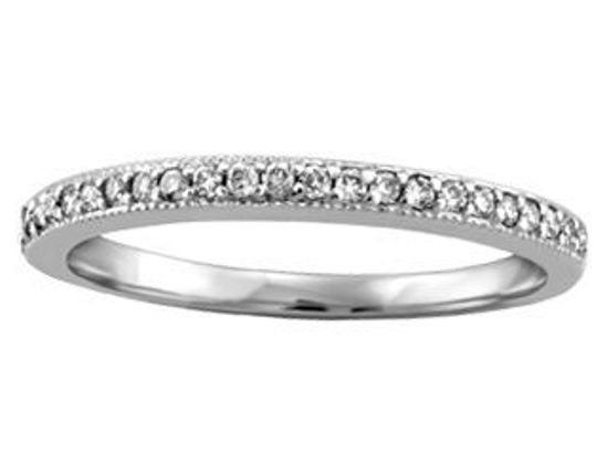 Image sur Jonc semi-éternité en or blanc 10KT avec diamants naturels - JVJ1961/WG