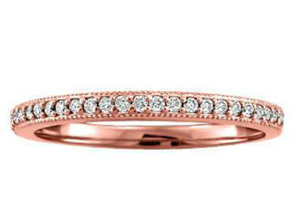 Image de Jonc semi-éternité en or rose 10KT avec diamants naturels - JVJ1961/PK