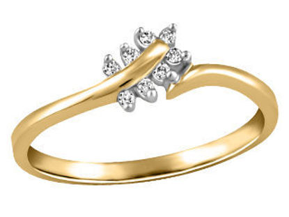 Image de Bague en or jaune 10KT avec diamants