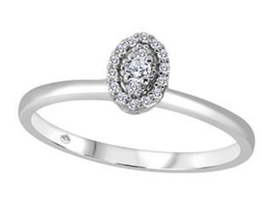 Image sur Bague en or blanc 10KT avec diamants