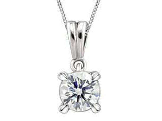 Image sur Collier en or blanc 14KT avec diamant canadien