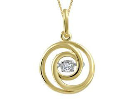 Image sur Collier en or jaune 10KT avec diamant canadien dansant