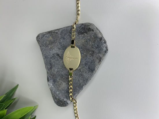 Image sur Bracelet médical Gourmette 7 1/2" en or jaune 10KT