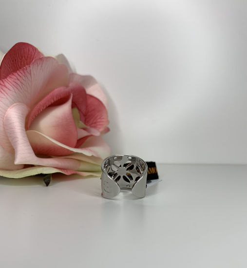 Image sur Bague en argent 925 recouverte de rhodium avec cristaux Swarovski