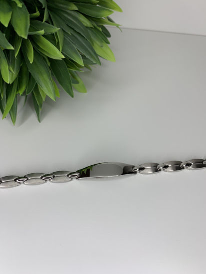 Image sur Bracelet semi-rigide avec plaque en acier inoxydable 7 1/4" - BID547