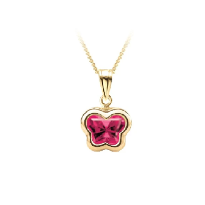 Image de Pendentif en or jaune 14KT avec pierre du mois de juillet Collection Bfly