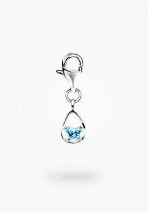 Image de Breloque en argent 925 du mois de mars de la Collection Bfly