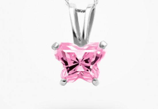 Image sur Collier en argent 925 avec pierre du mois d'octobre Collection Bfly