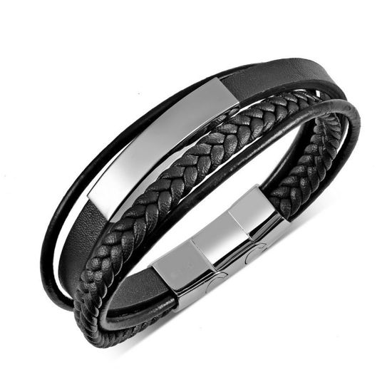 Image sur Bracelet en cuir et acier inoxydable T1XE200185 de la Collection Steelx