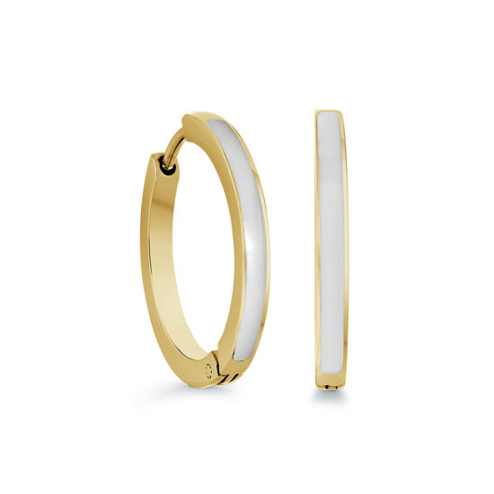 Image sur Boucles d'oreilles en acier inoxydable SEA378 de la Collection Italgem