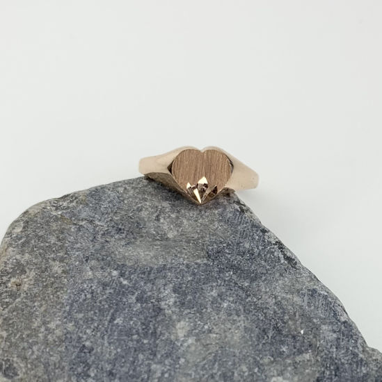 Image sur Bague en or rose 10KT en forme de cœur