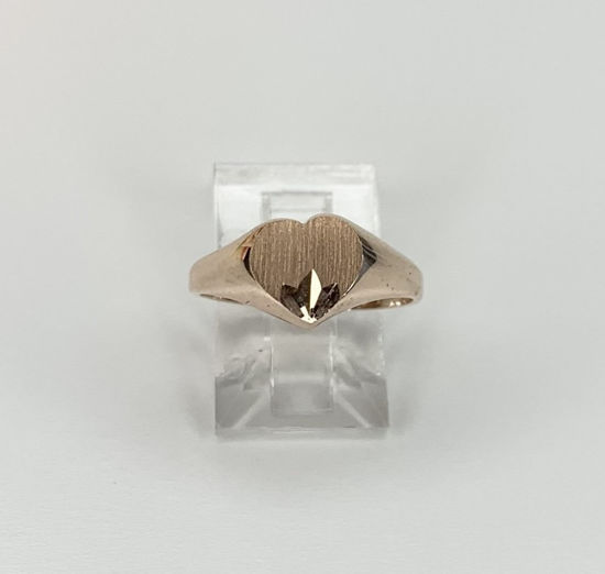 Image sur Bague en or rose 10KT en forme de cœur