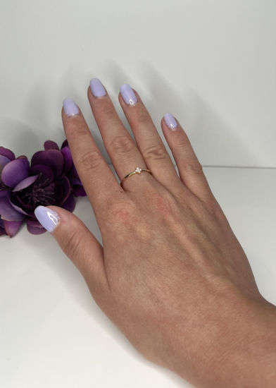 Image sur Bague en or rose avec zircons cubiques